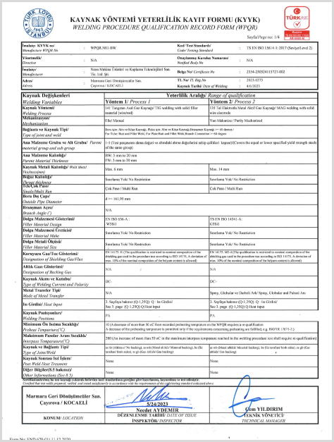 Neon Makina Sertifika 5